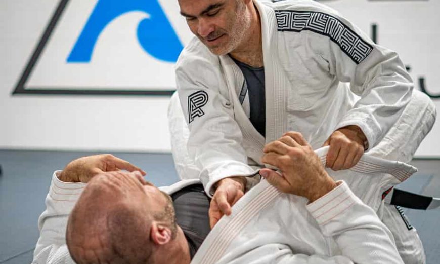 Jiu-Jitsu student taking a private lesson with Professor Mike Phelps
